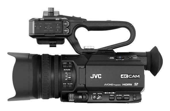 JVC GY-HM200SP and GY-HM200BC graphics overlay camcorders